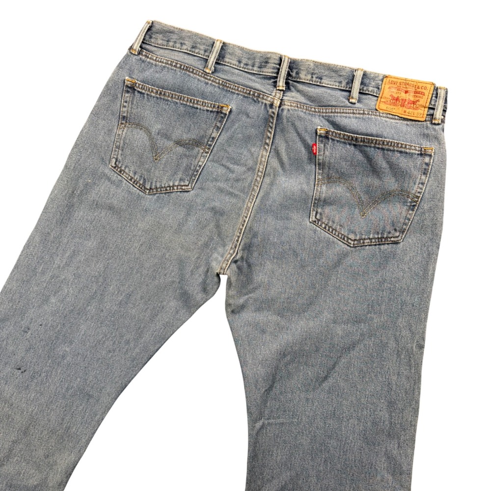 VTG Y2K Levi's 505‎ Mens Jeans 42x31 Light Wash Straight Leg Distressed Denim